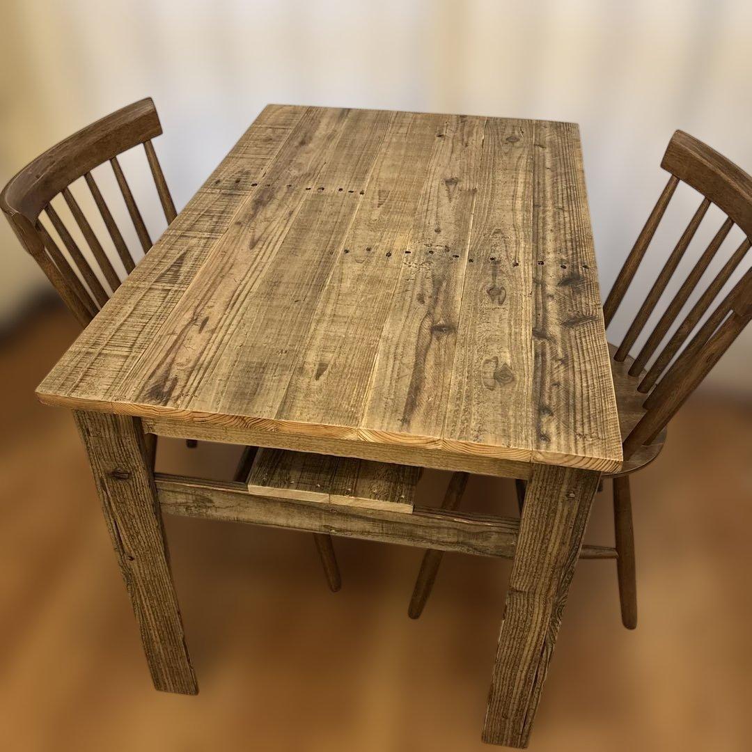 カフェモク　リサイクルウッド　古材　ダイニングテーブル　ハンドメイド