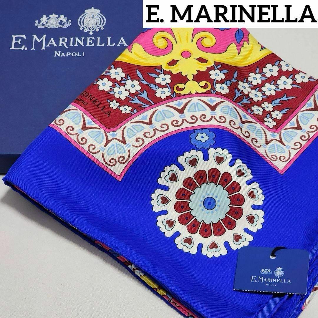希少・極美品 E.MARINELLA マリネッラ スカーフ 大判 花 アラベスク