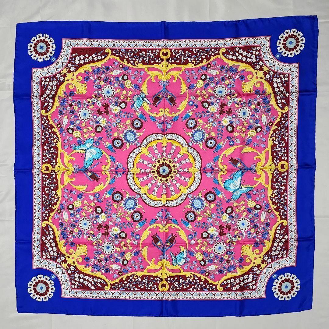 希少・極美品 E.MARINELLA マリネッラ スカーフ 大判 花 アラベスク