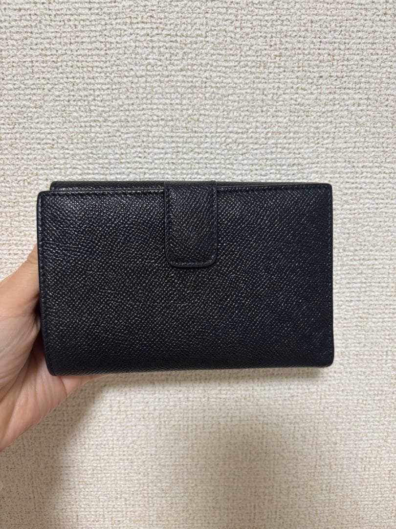 BVLGARI ブラックレザー長財布