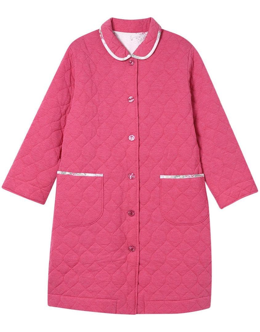 天竺素材あったか・キルト生地を使用・ワコール　 ローブ　ガウン　Mサイズ