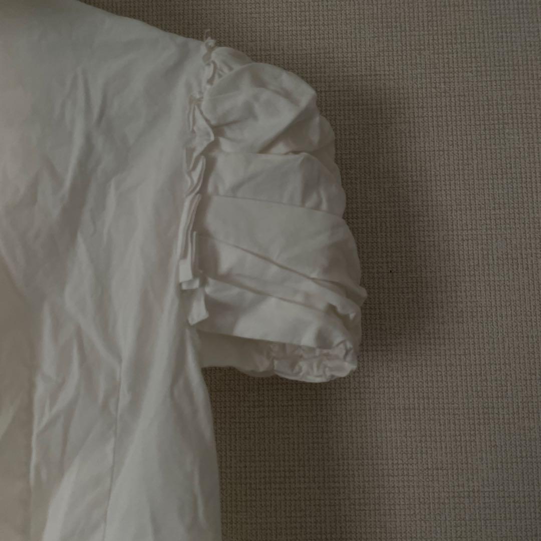 PRADA フリル付きホワイトシャツ 46