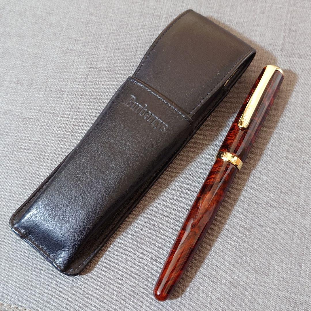 バーバリー プラチナ万年筆 #3776 ブライヤー 14K M