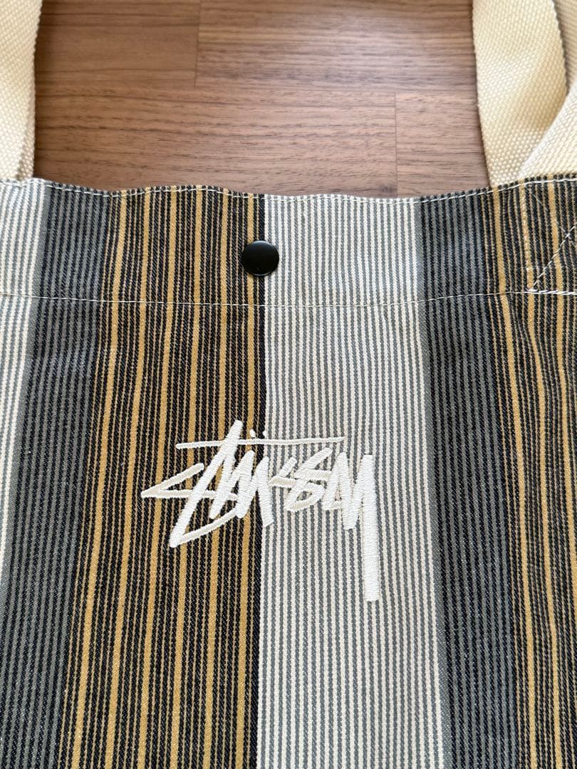 岩*明様 Stussy ステューシー　ストライプ トートバッグ 大