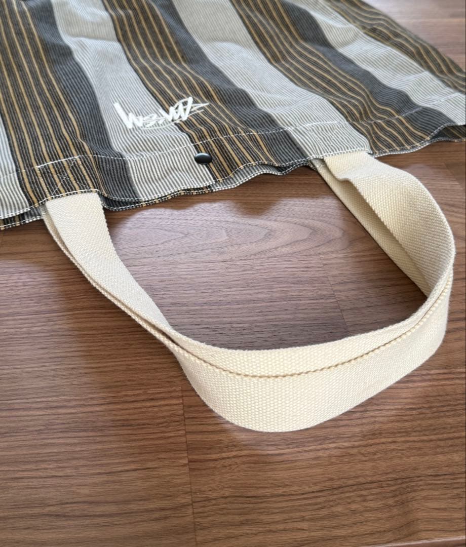 岩*明様 Stussy ステューシー　ストライプ トートバッグ 大