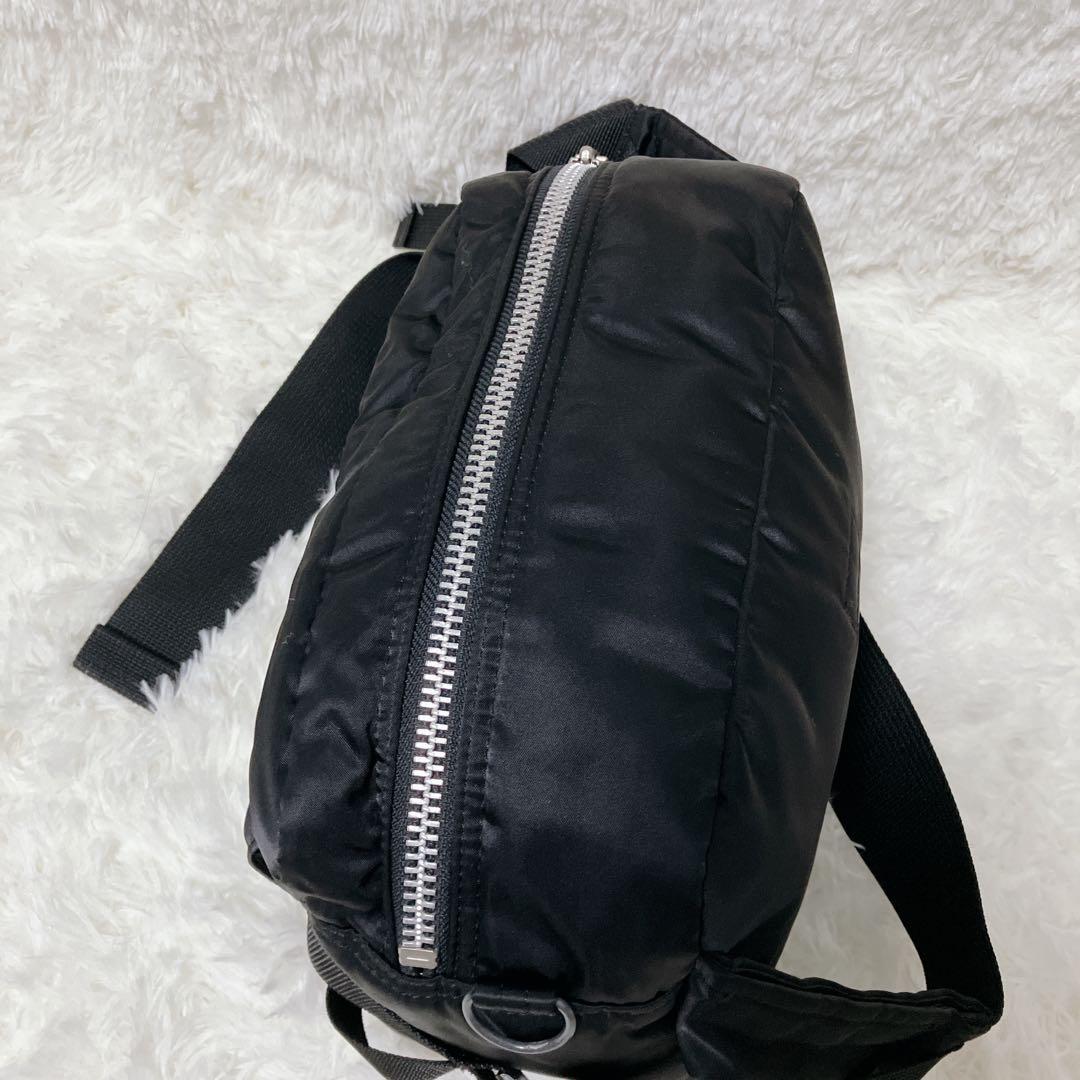 美品 PORTER ポーター タンカー ボディバッグ ウエストバッグ ブラック