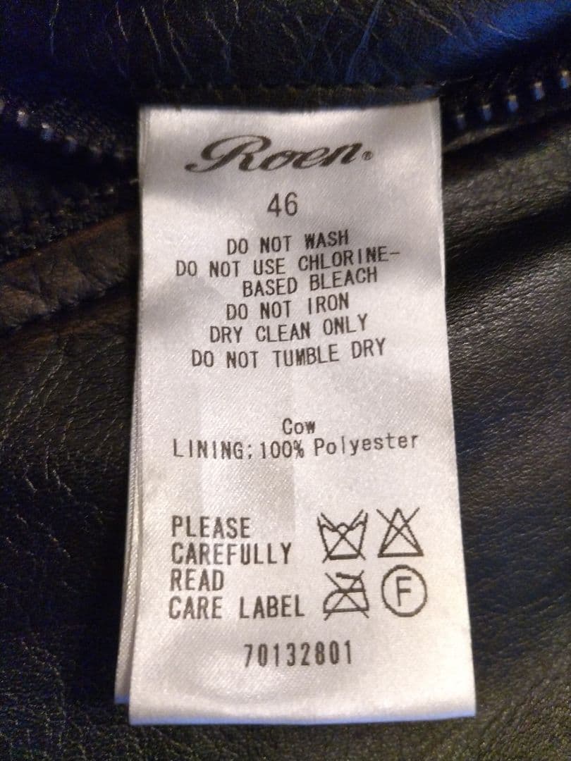 Ｒｏｅｎブラック シングルライダースジャケット ディアスキン