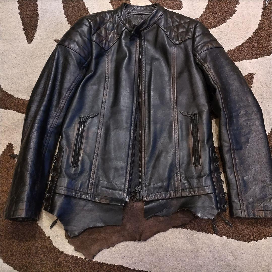 Ｒｏｅｎブラック シングルライダースジャケット ディアスキン