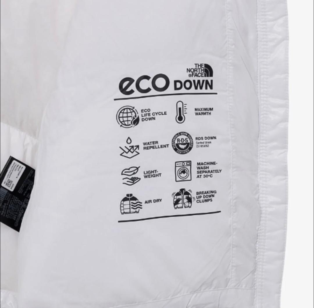【韓国限定】ノースフェイス ショートダウン グロッシー ジャケット 白 M