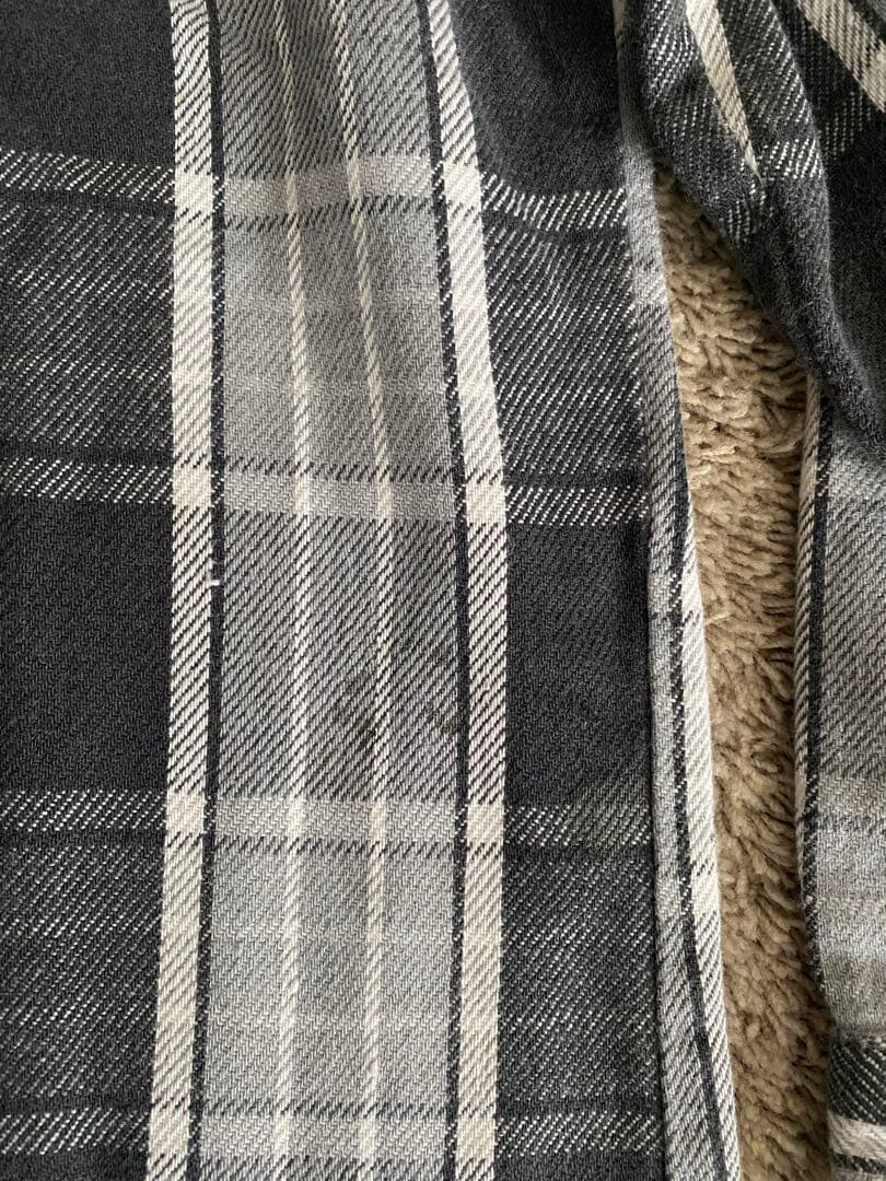 好配色　黒灰80s FIVE BROTHER ファイブラネルシャツ