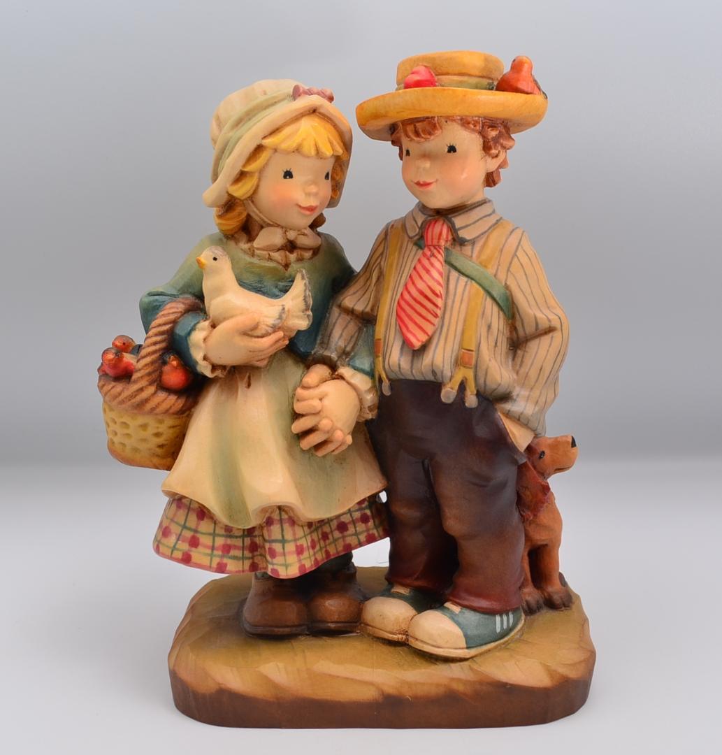 春の散歩　アンリ　ANRI　限定品　木彫り人形　イタリア　高さ20ｃｍ