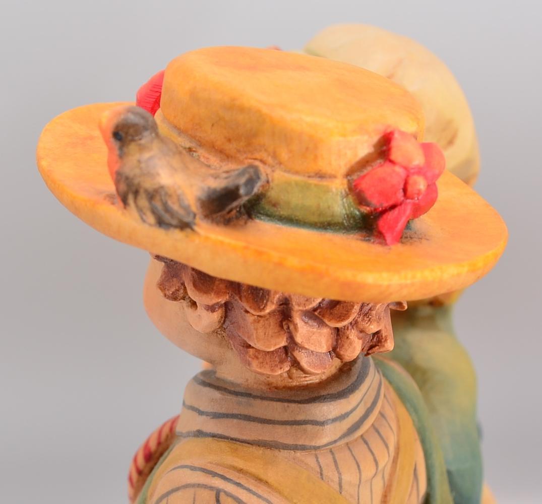 春の散歩　アンリ　ANRI　限定品　木彫り人形　イタリア　高さ20ｃｍ