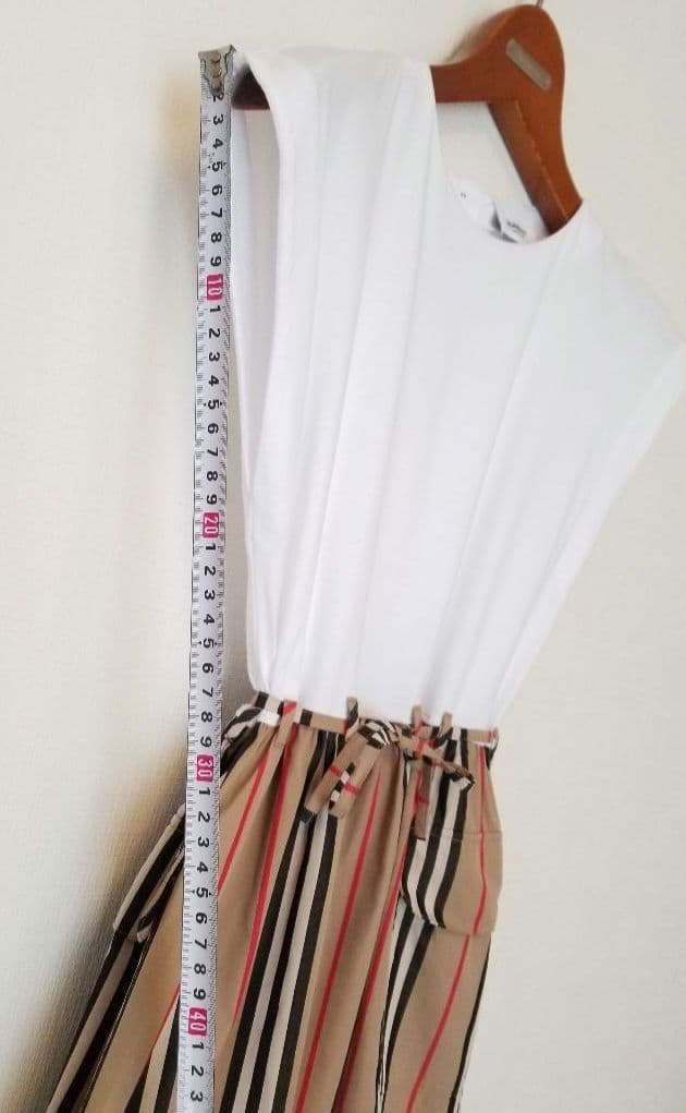 バーバリーワンピース 2度使用 ストライプ 茶 キッズ◯大人◯美品良品