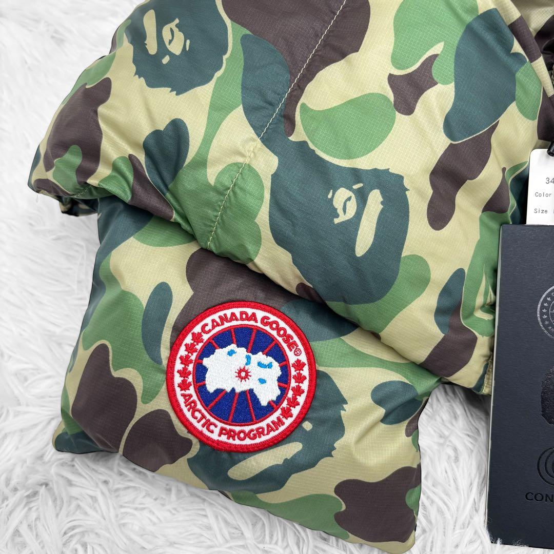 【未使用✨】カナダグース　迷彩　ダウンマフラー　Bapeコラボ