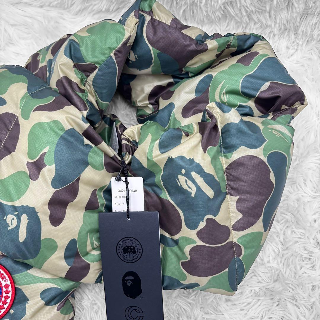 【未使用✨】カナダグース　迷彩　ダウンマフラー　Bapeコラボ