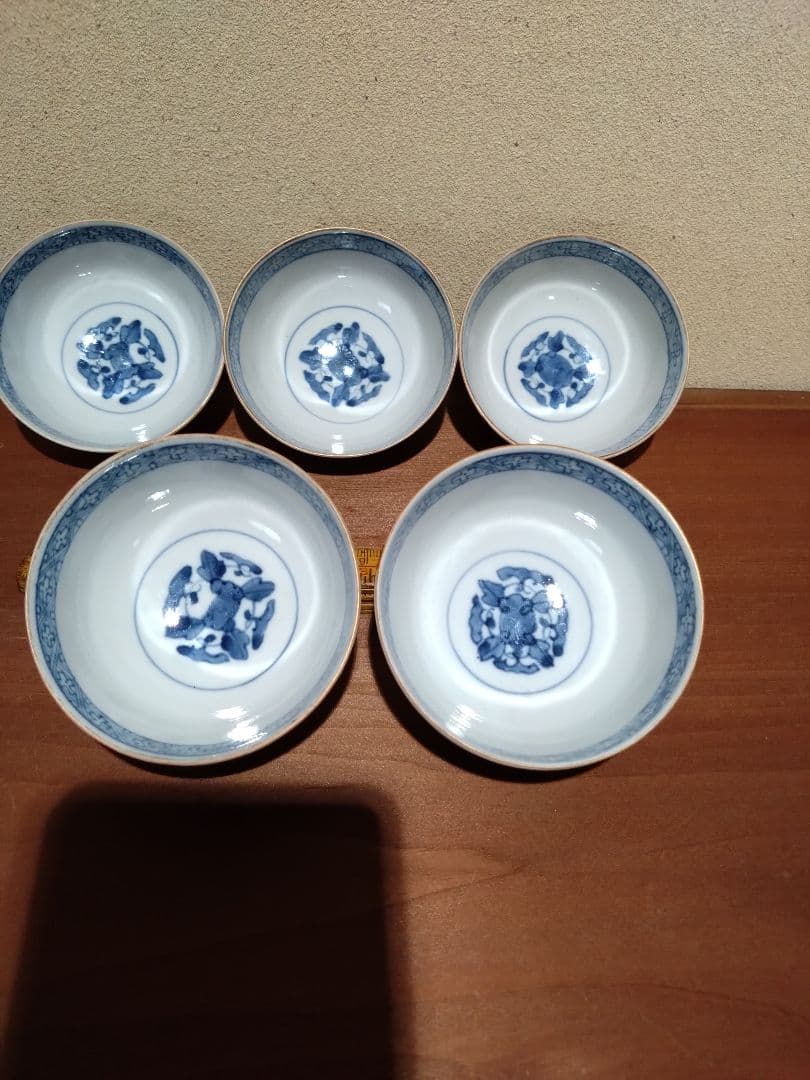 阿蘭陀人  五艚船 紋 猪口  南蛮人