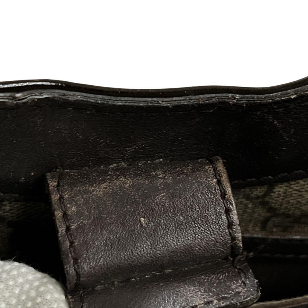 グッチ　ハンドバッグ　リボン　GGスプリーム　A4収納可　ベージュ　PVCレザー