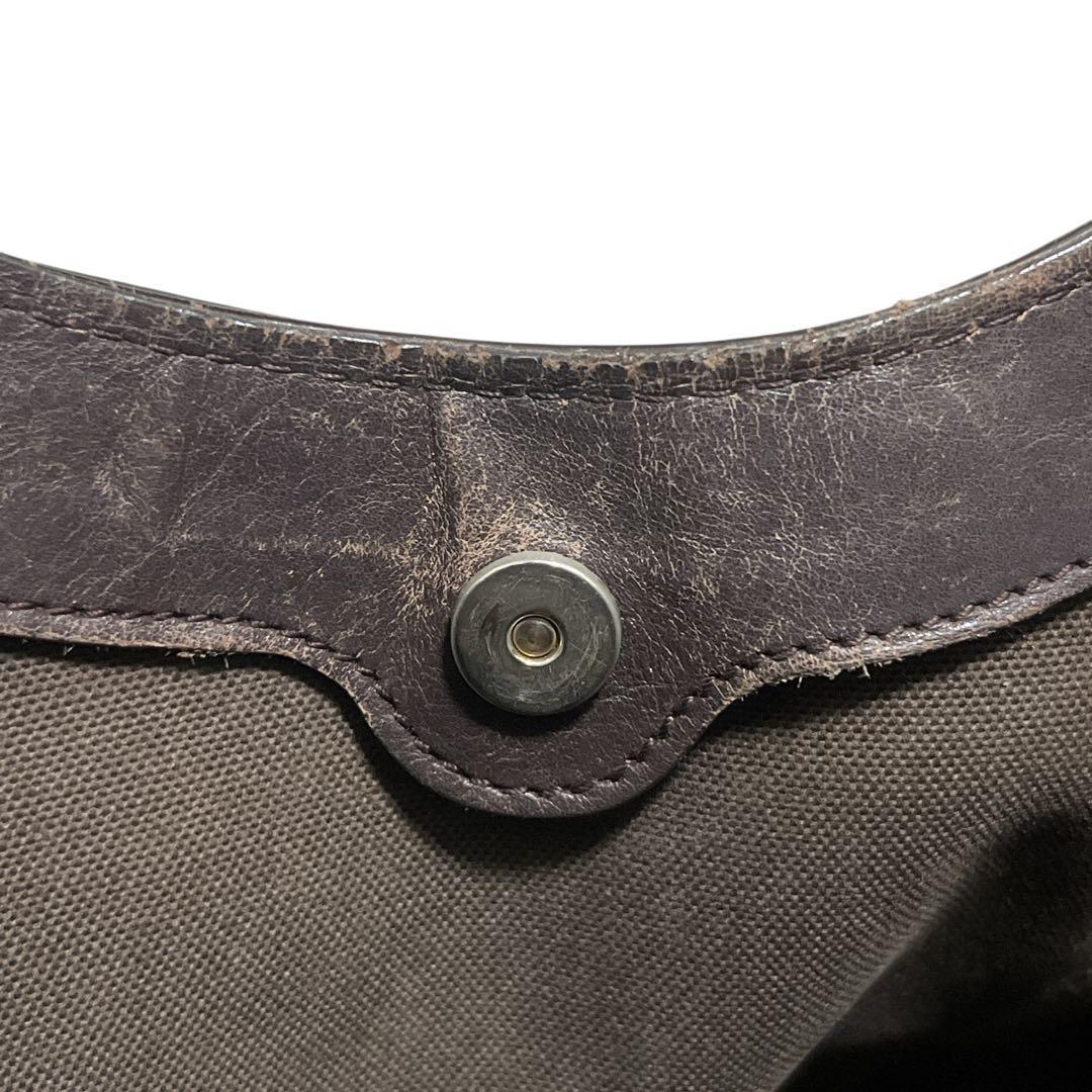 グッチ　ハンドバッグ　リボン　GGスプリーム　A4収納可　ベージュ　PVCレザー