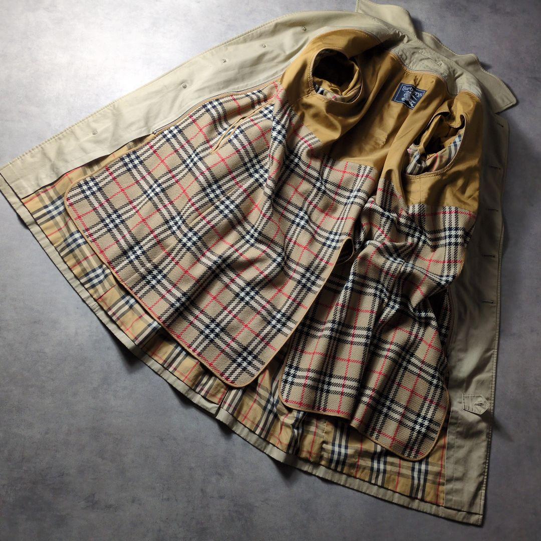80s 90s Burberrys シングルトレンチコート ベルト ライナー