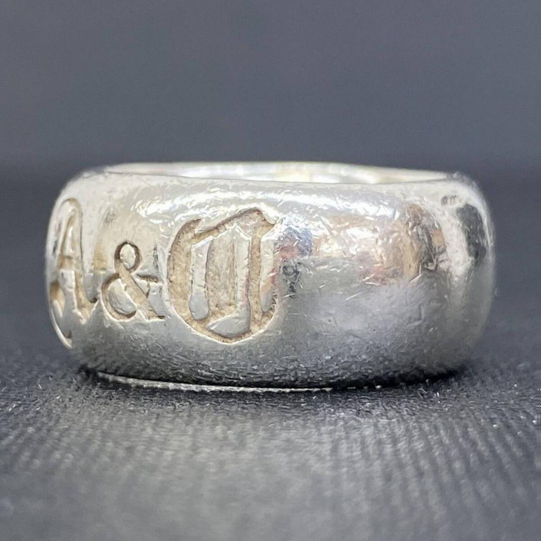 A&G シルバー 925 ロゴ シール スタンプ リング 15号