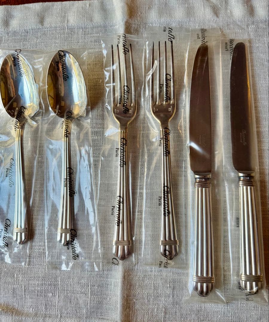 希少品　未開封クリストフルカトラリー　アリアシリーズ6本セット