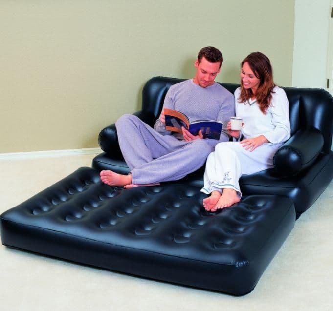 極厚 空気ベッド エアーマット 188x152x64cm 耐荷重200kg5