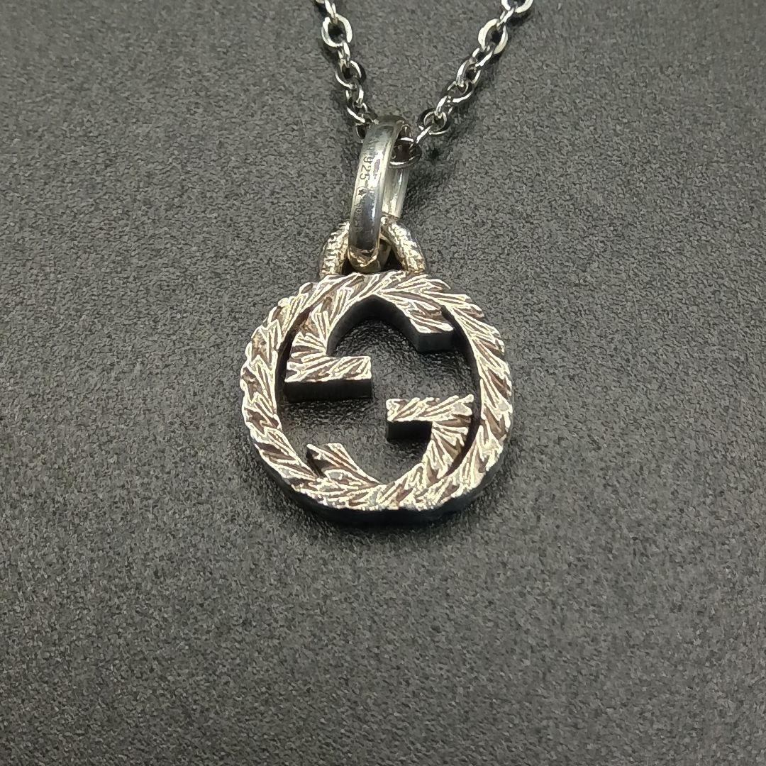 【美品】GUCCI インターロッキングG アラベスク ネックレス S925