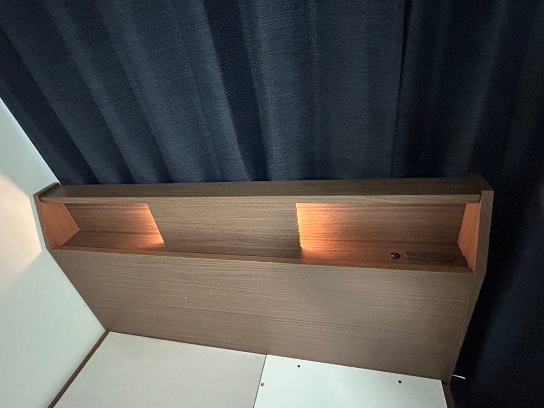 【送料込】ニトリ セミダブルベッドフレーム(アザン) ミドルブラウン