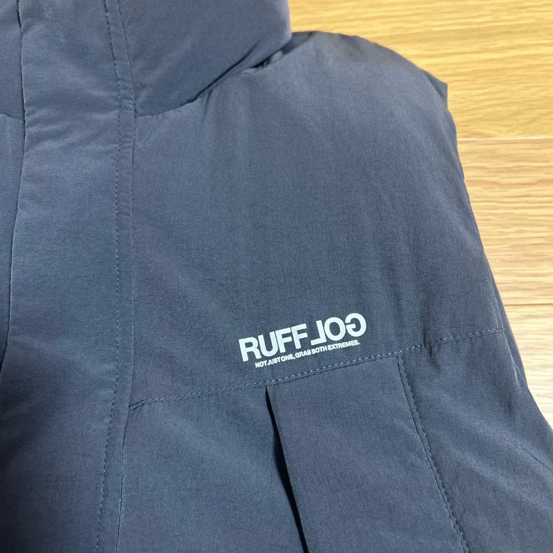 【ラフロッグ】中綿ベスト グレー ビックロゴ