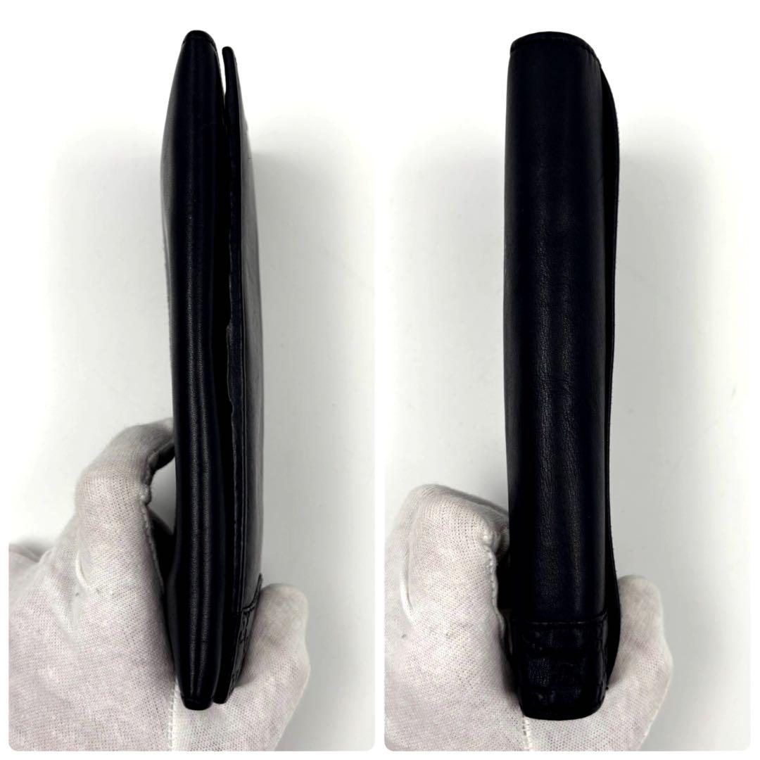 ✨美品✨　GUCCI 長財布　マイクロシマ　二つ折り　GG ネイビー　男女兼用