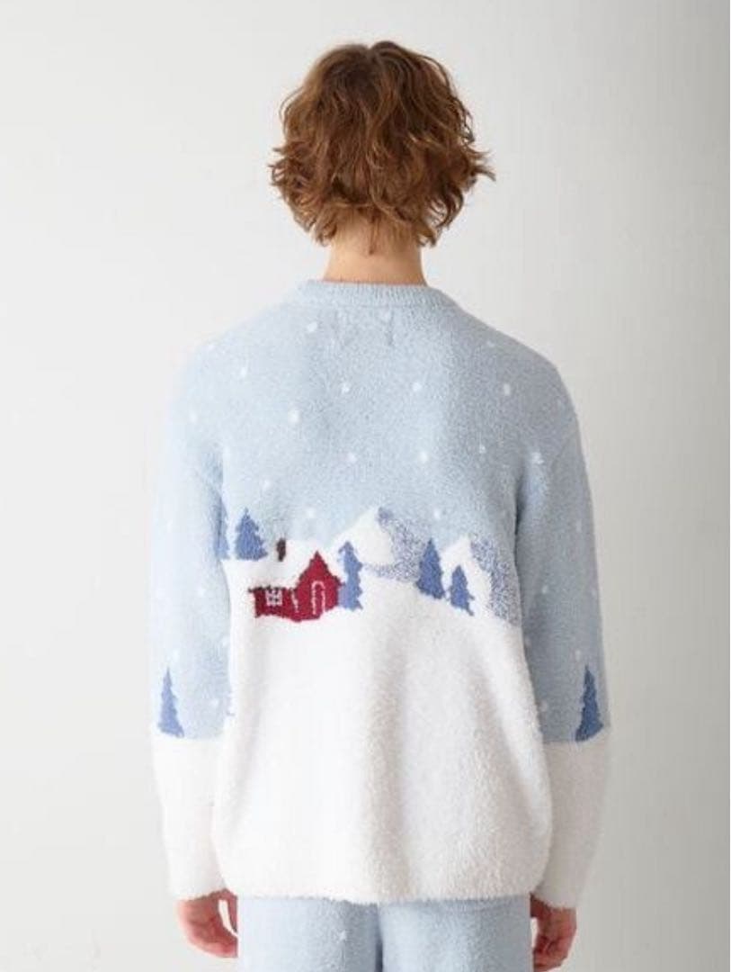 ジェラートピケ オム【HOLIDAY】スキーベアジャガードプルオーバー　L