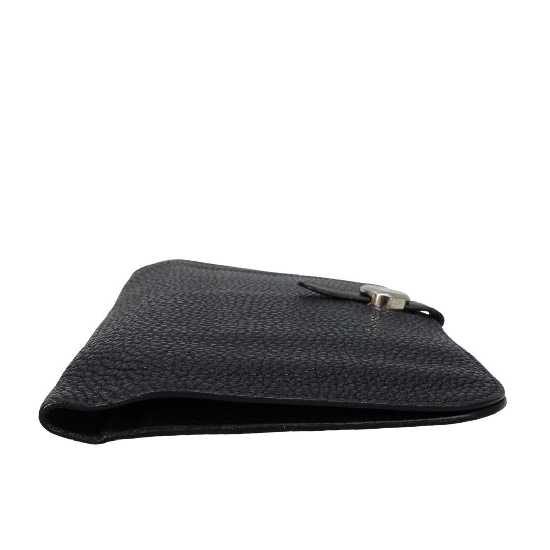 本物 超美品 ■エルメス■ドゴン GM ドゴン デュオ トゴ ブラック 長財布