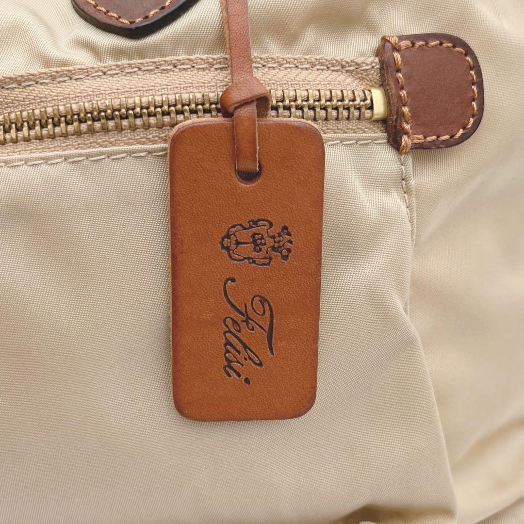 【未使用級】felisi 肩掛け イタリア製 トートバッグ ベージュ