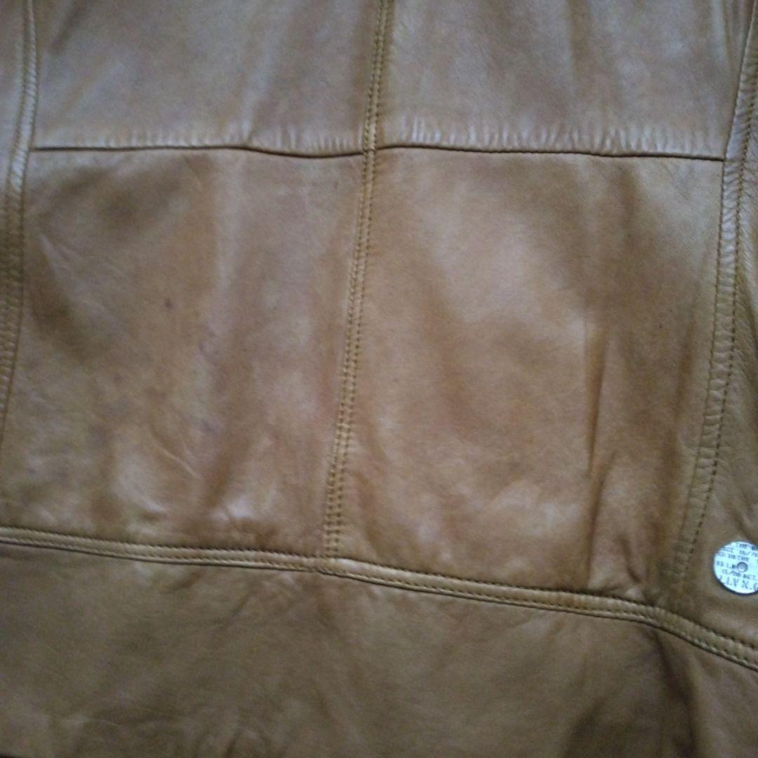 DIESELメンズ 明るめブラウン 羊革ジャケット L
