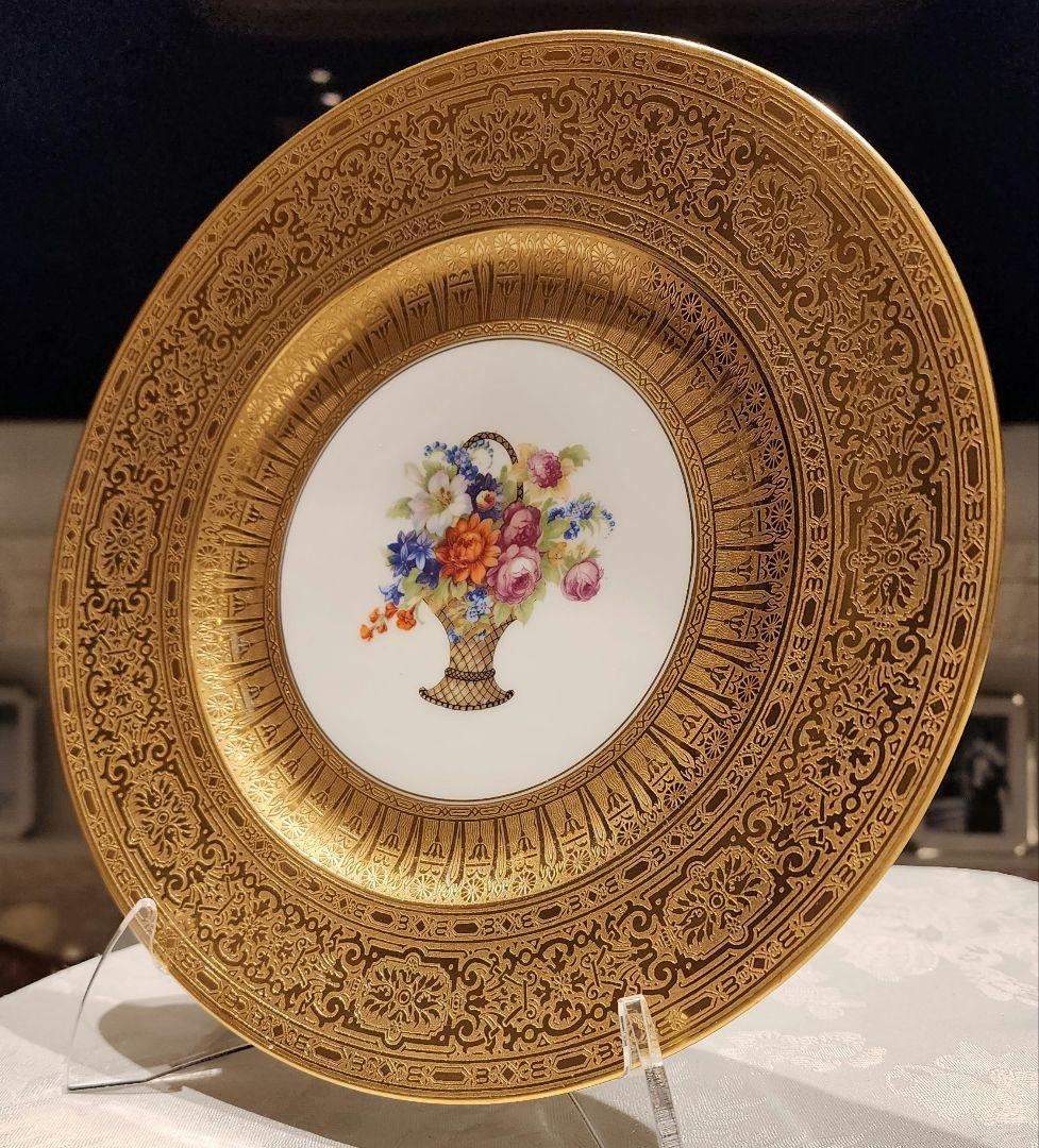 ロイヤル ババリア B① フッチェンロイター ゼルプ 金彩 ディナープレート花籠