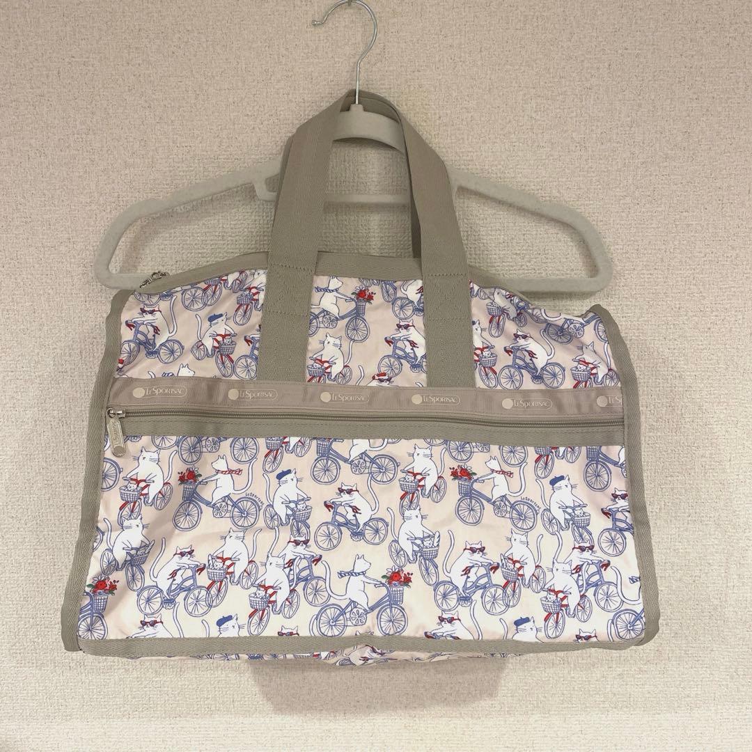 レスポートサック　自転車 猫デザイン ボストンバッグ ポーチ