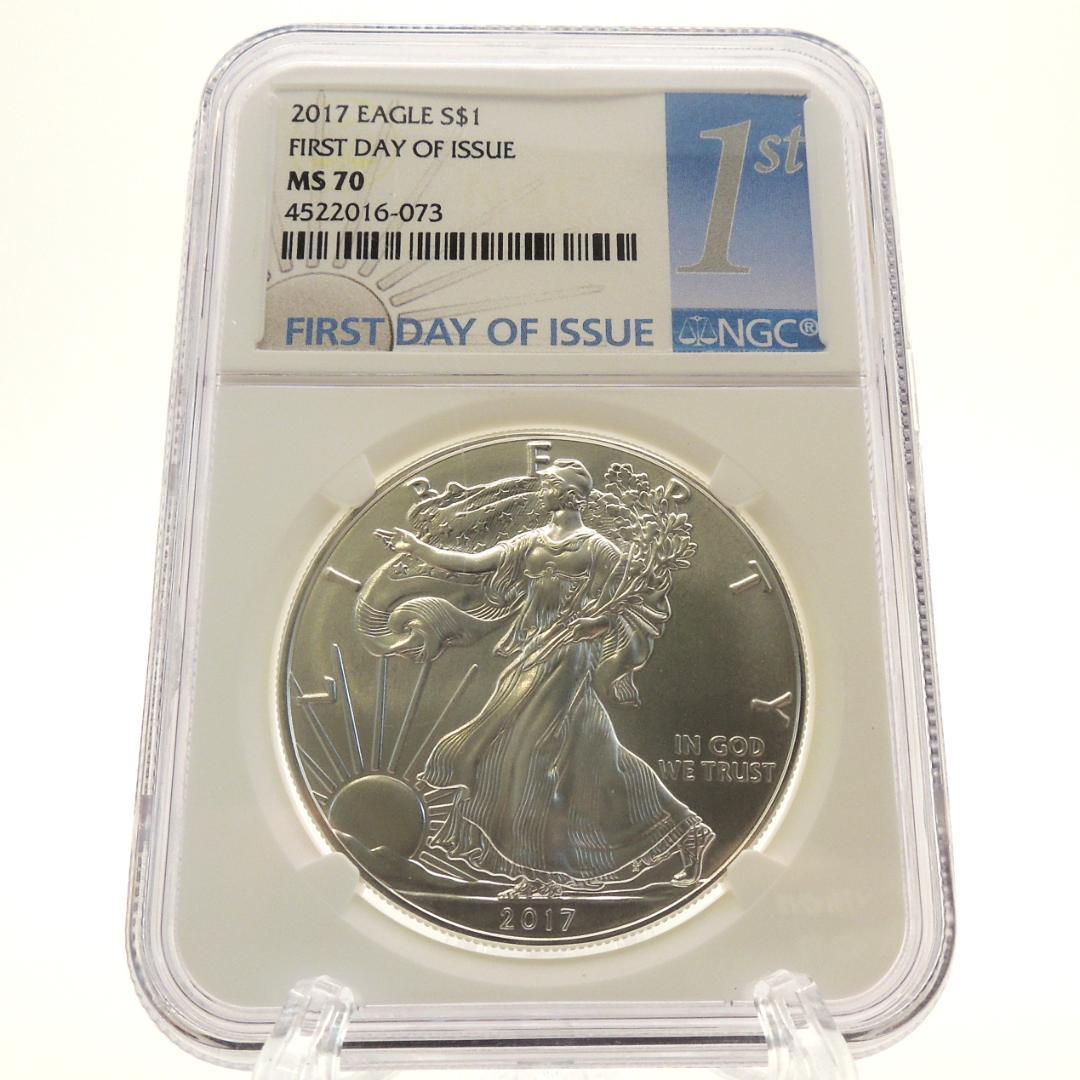 ★最高鑑定 NGC 2017 アメリカ シルバーイーグル 銀貨 MS70 FDI