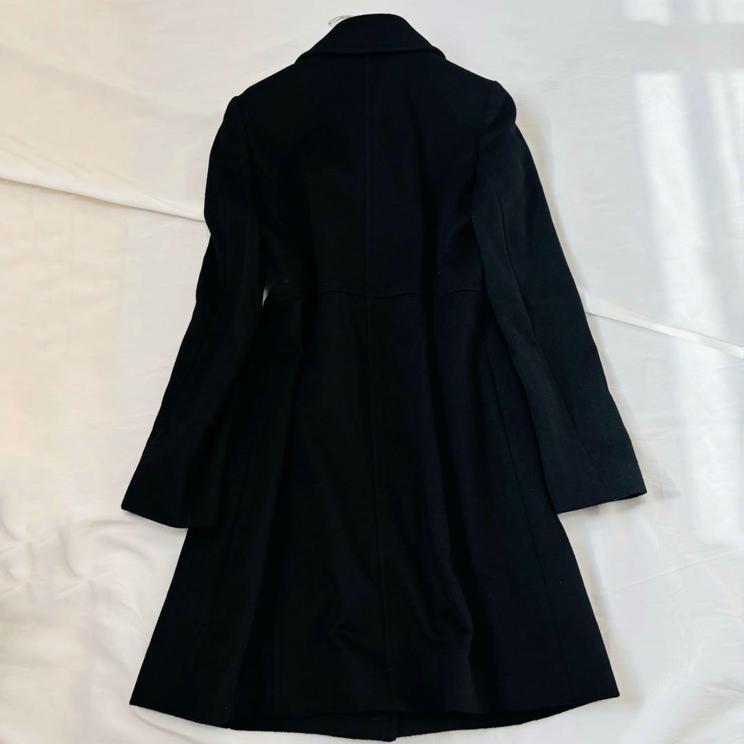 極美品 22 OCTOBRE カシミヤ 100% 黒 ダブル ロングコート