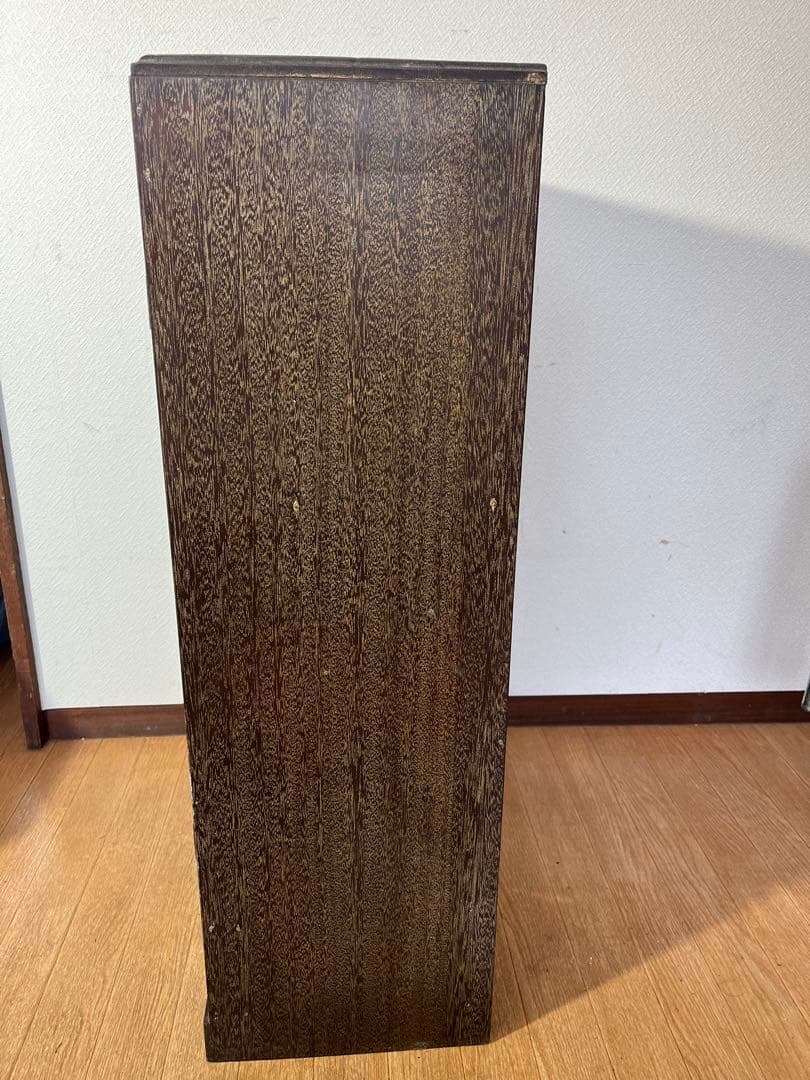 ダイヤガラス 本棚 水屋 小ぶり ブック棚 キャビネット 昭和レトロ 透かし彫り