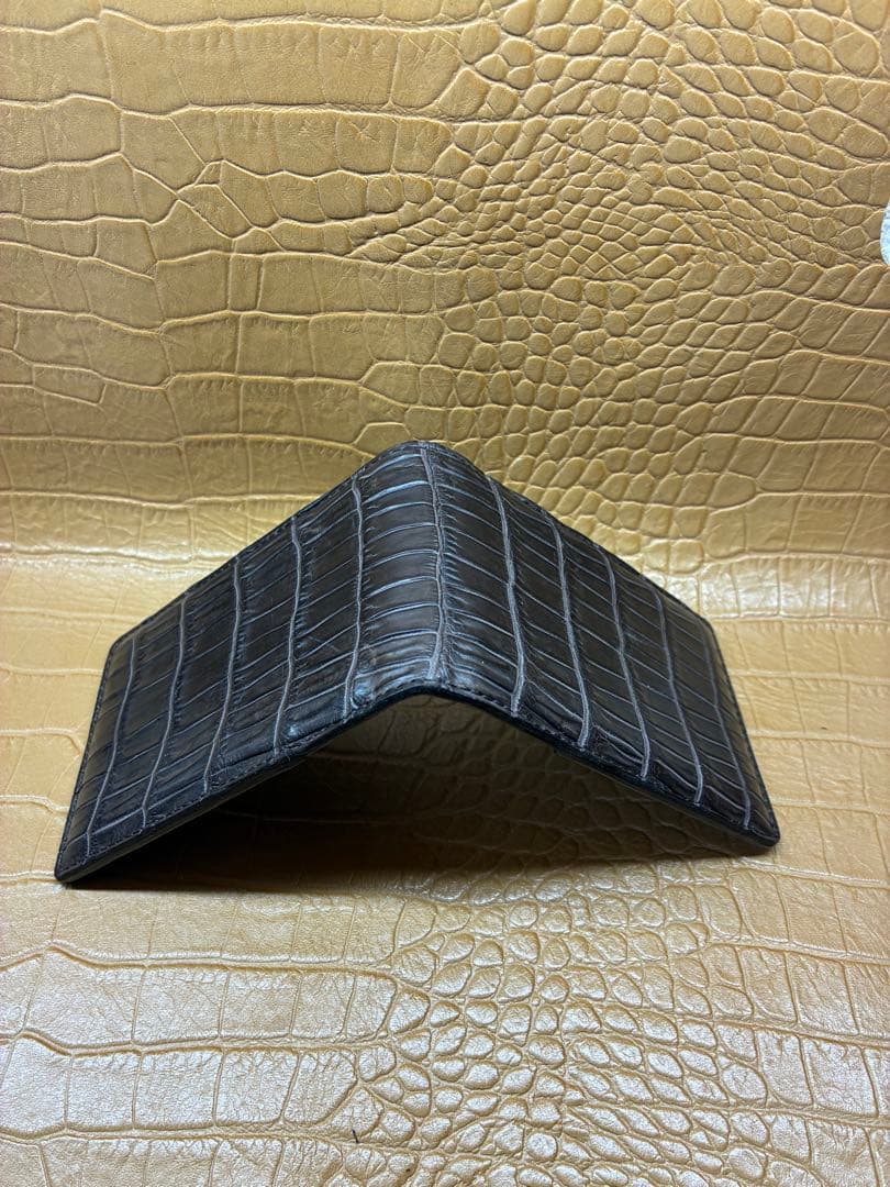 7senseクロコダイル・ポロサス・パスケース＆名刺入れ(カードケース)/チョコ