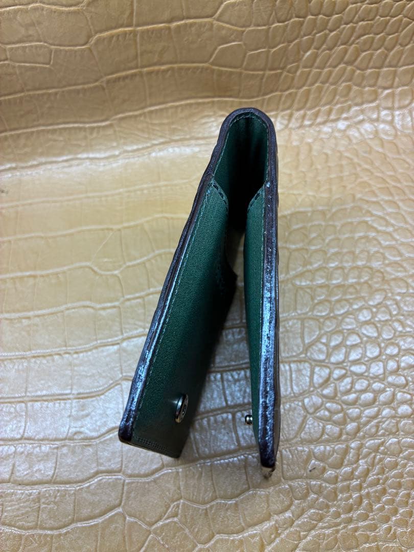 7senseクロコダイル・ポロサス・パスケース＆名刺入れ(カードケース)/チョコ