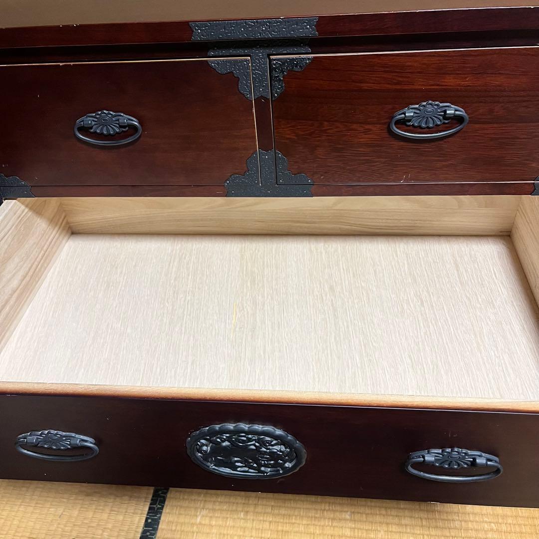 処分価格　設置費用込み　高級　民芸家具　４段　チェスト　アンティーク　和箪笥