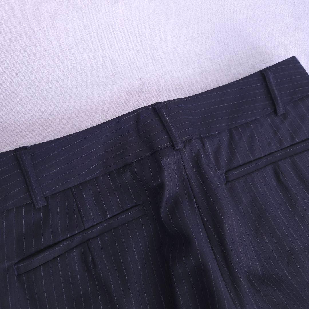 美品 アイシービー スーツ L セットアップ ストライプ ジャケット パンツ