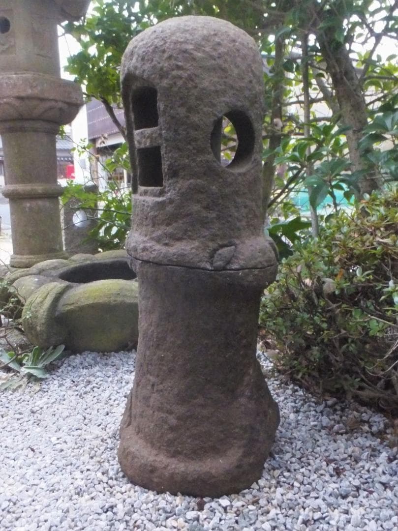 更に値下げ中【自然石灯篭・野竹林風石灯篭】庭石オブジェ箱庭苔玉水石日本庭園テラス