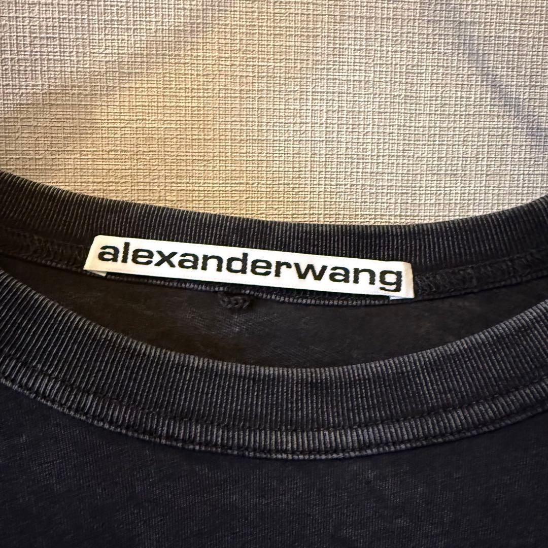 alexanderwang 長袖カットソー グレー　ダメージ加工　XL ロンT