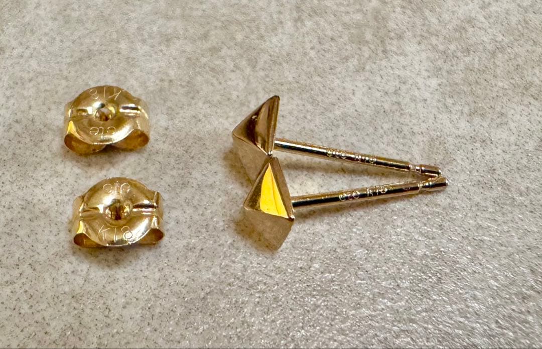 ete ピアス スタッズ k18 925 イエローゴールド エテ