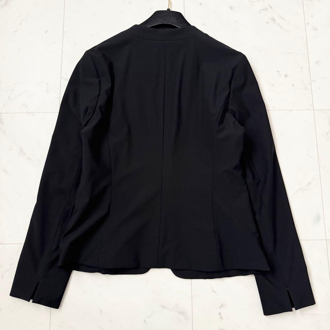 極美品❤️2024　INDIVI インディヴィ　パンツスーツ　ノーカラー　黒