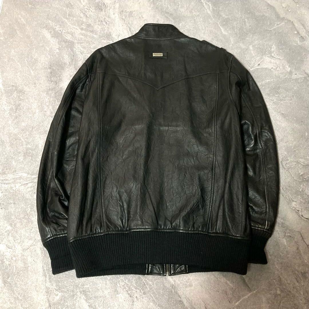 archive Y2K 00s ライダース レザージャケット　ブラック　XL