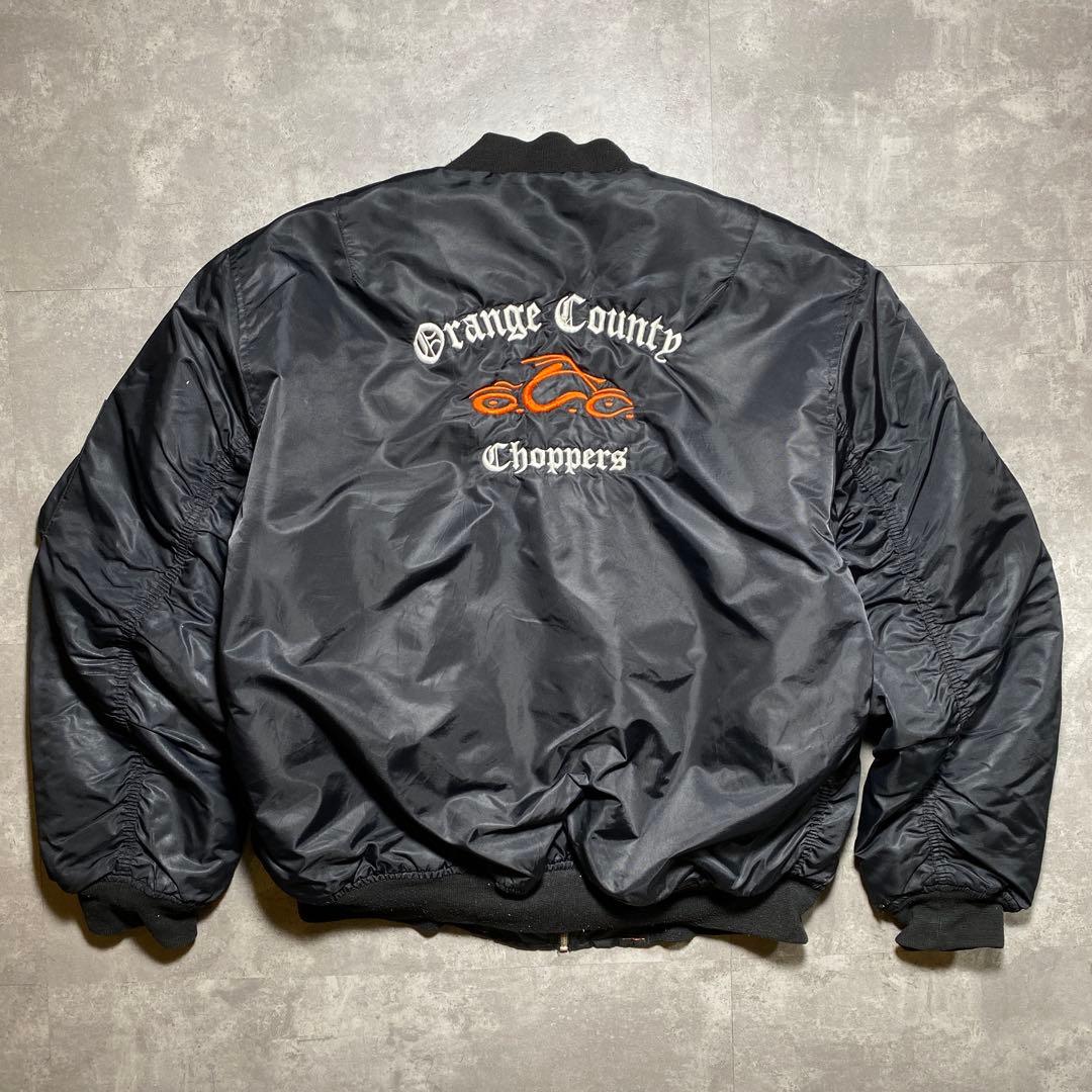 アメリカンカスタムバイクMA-1 フライトジャケット Lサイズ バイカー