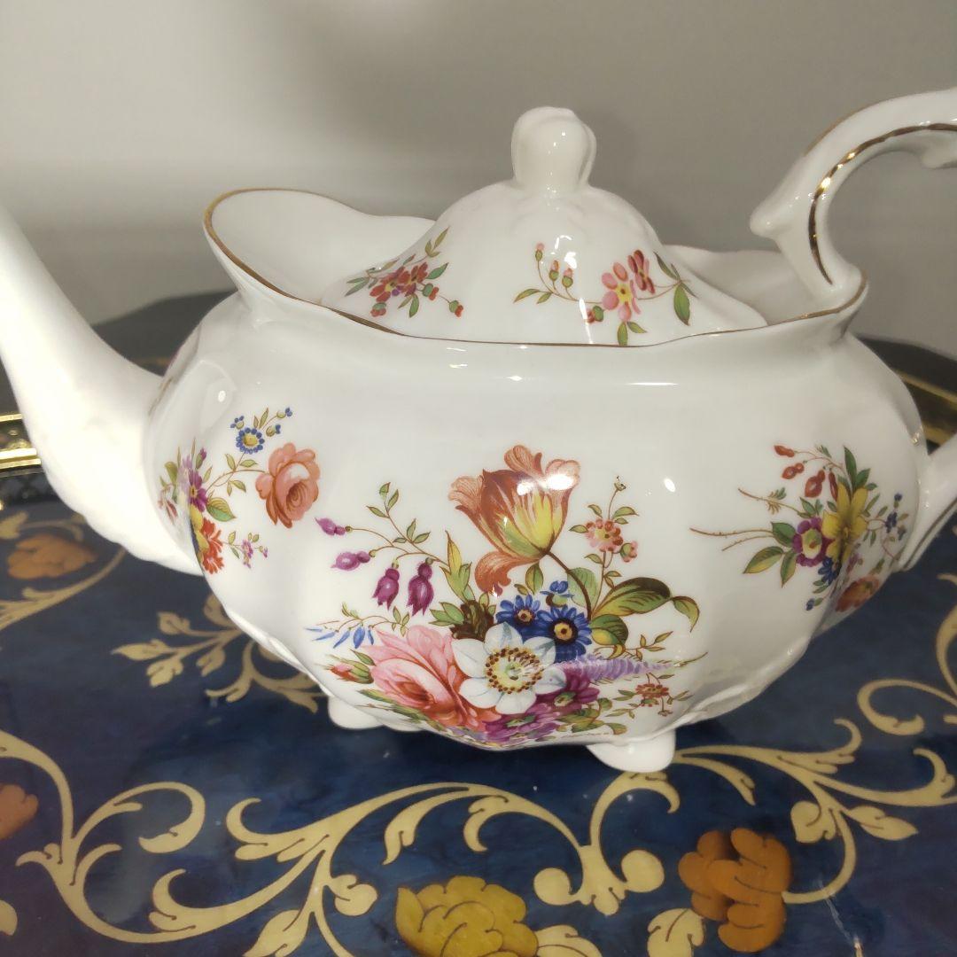 ハマースレイ　フラワー　ティーポット ヴィンテージ 英国 レア